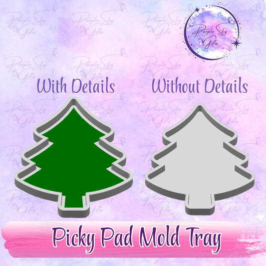 Traditional Pine Christmas Tree - Picky Pad Mold or Small Trinket Tray
