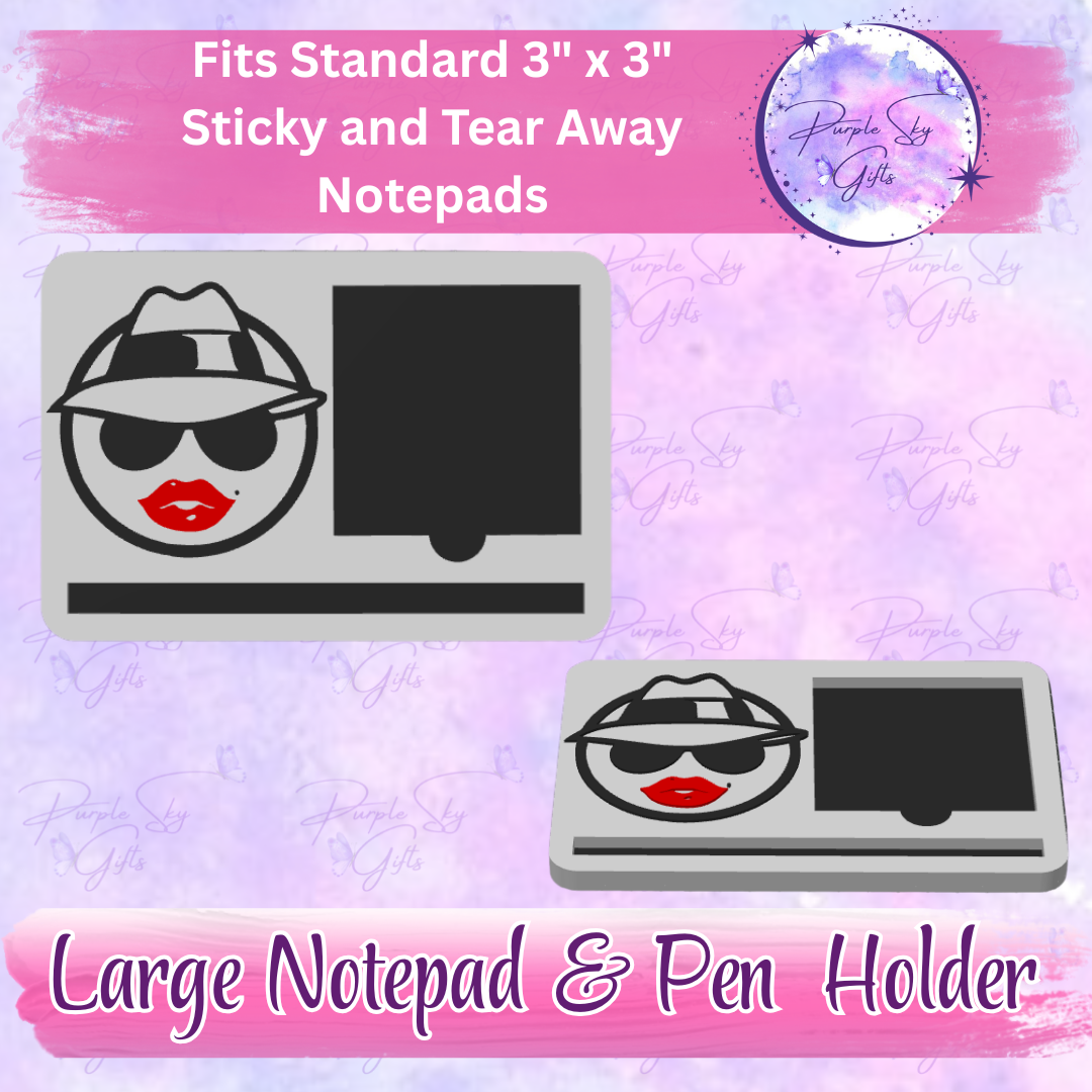 Lowrider Chola Woman 3"x3" Sticky/Tear Away Notes Notepad Holders