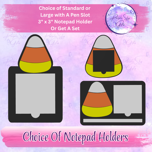 Candy Corn 3"x3" Sticky/Tear Away Notes Notepad Holders