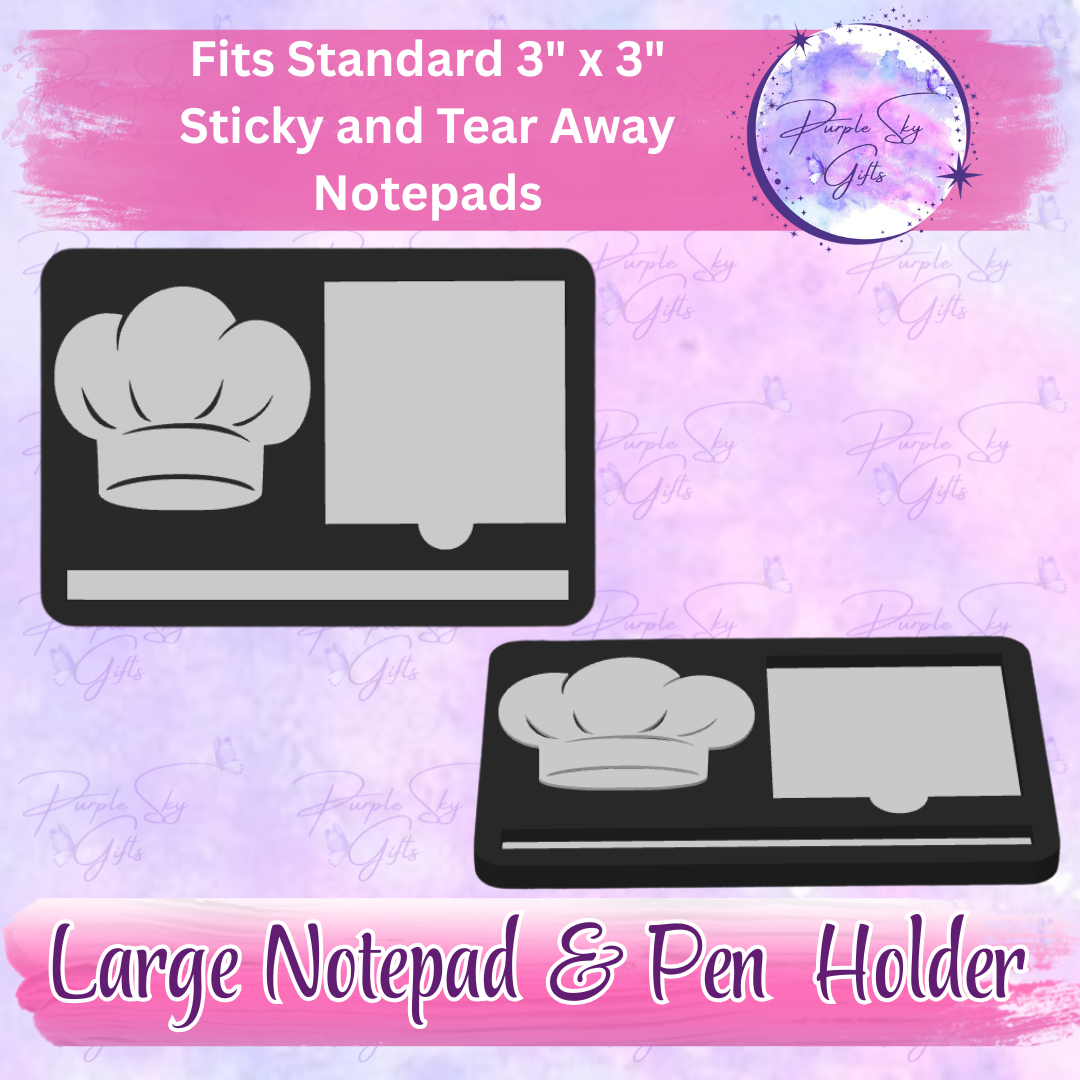 Chef's Hat 3"x3" Sticky/Tear Away Notes Notepad Holders