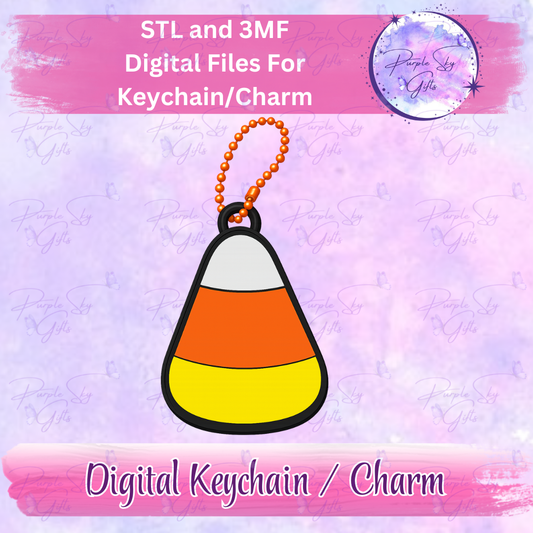 Candy Corn Keychain/Charm STL and 3MF Files