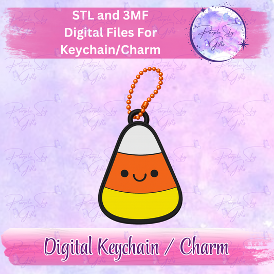 Happy Candy Corn Keychain/Charm STL and 3MF Files