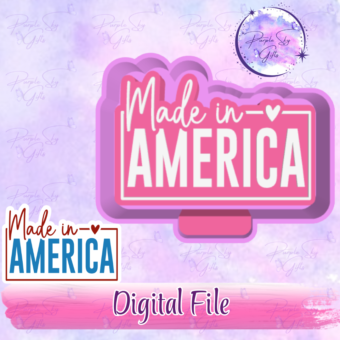 Made In America - 4th Of July - Mold Housing STL Digital File