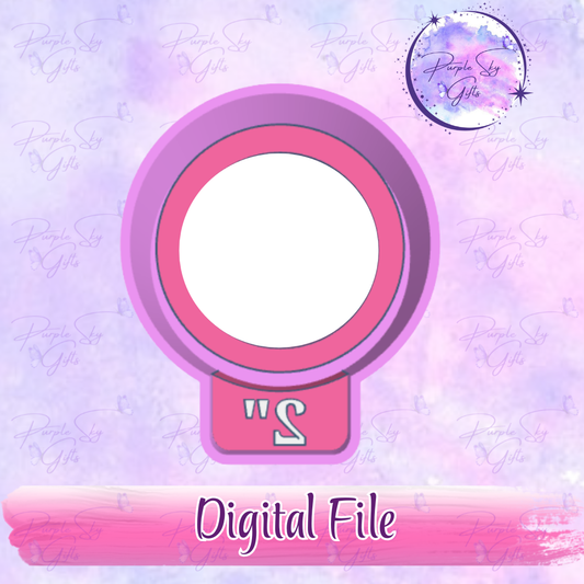 Indented Round Design With 1/4" Border for 2" Cardstock Inserts STL DIGITAL For Freshie, Silicone Mold, Resin Art, Wax Melts, Candy Molds, Mold Housing