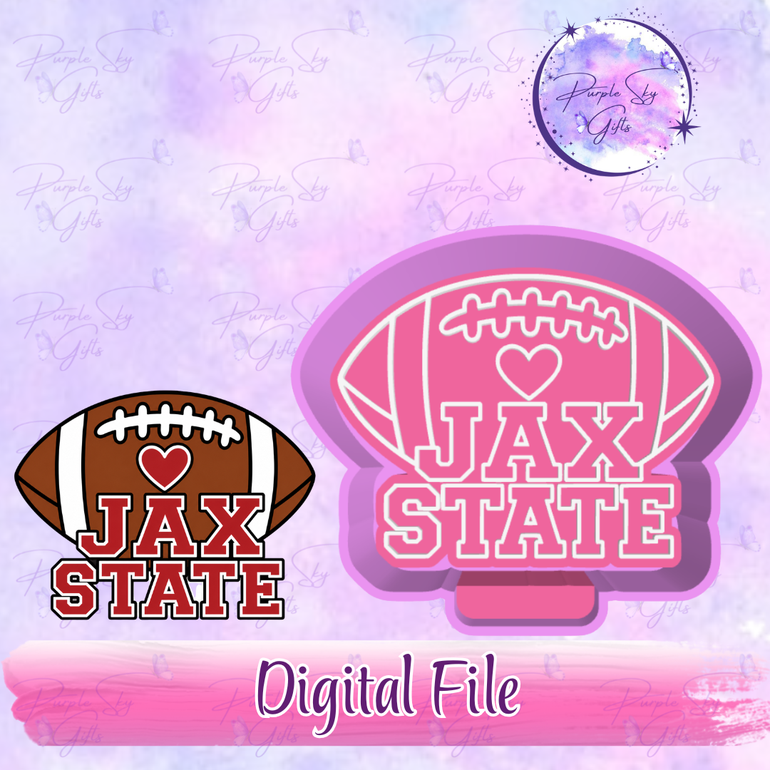 JAX State Football STL DIGITAL FILE For Freshie Housing, Silicone Mold