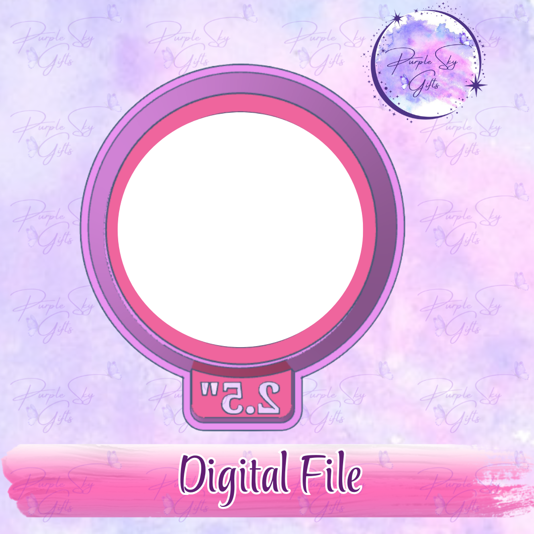 2", 2.5", 3", 3.5" Indented Round Design for Cardstock Inserts BUNDLE STL DIGITAL For Freshie, Silicone Mold, Resin Art, Mold Housing