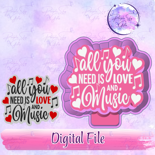 All You Need Is Love And Music - Mold Housing STL Digital File