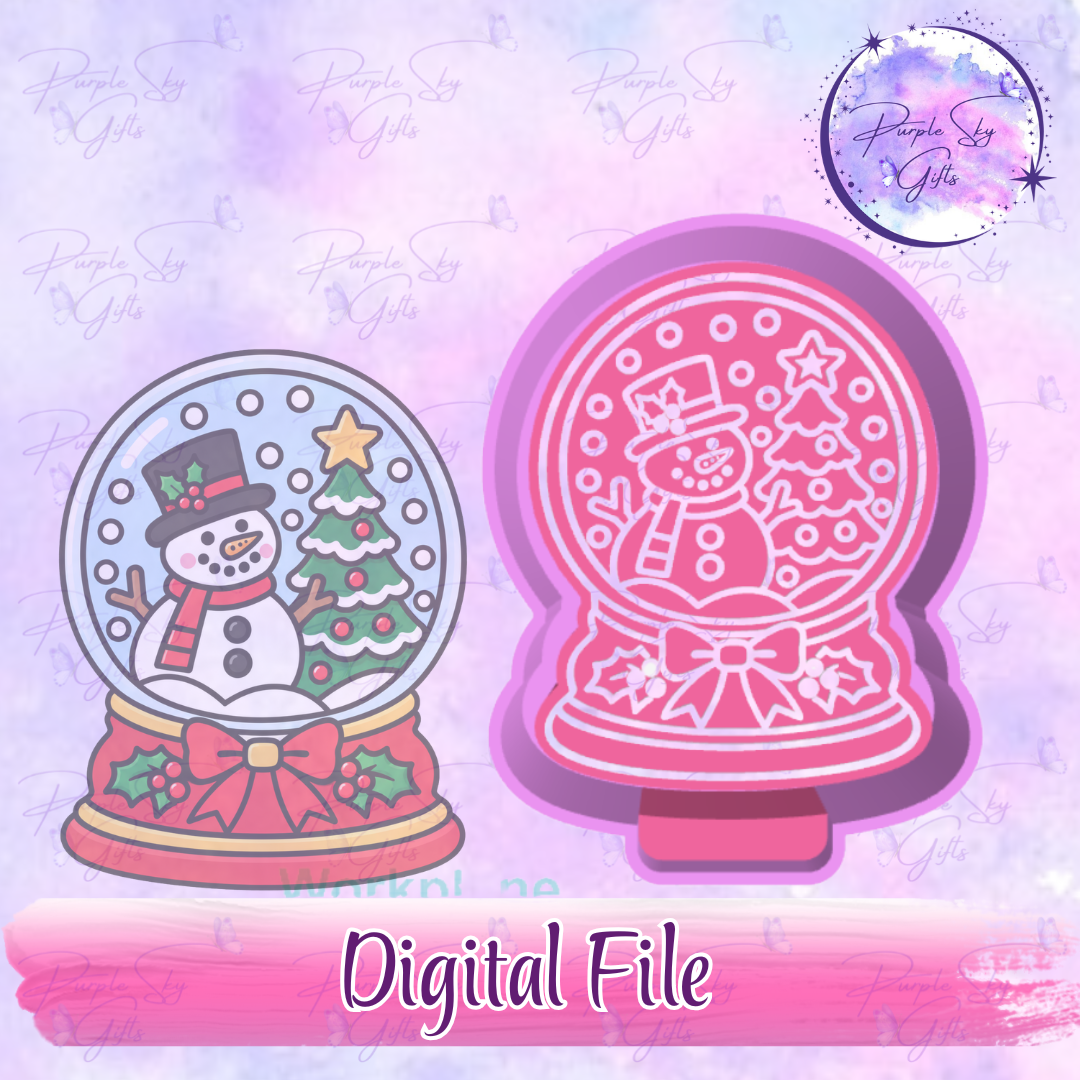 Snowman Snow Globe Freshie Mold Housing STL Digital File