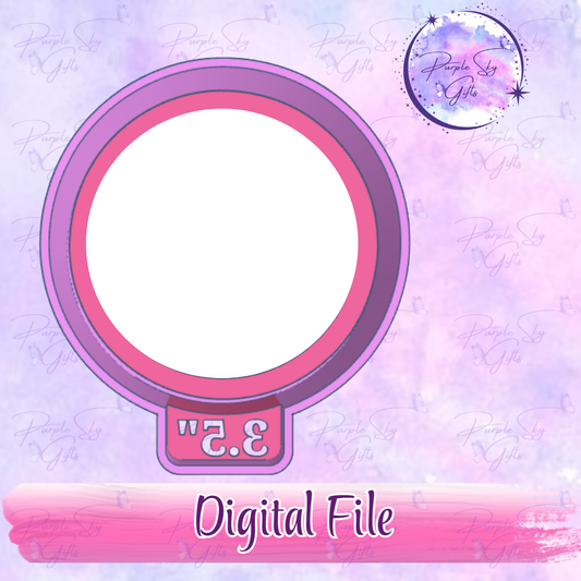 Indented Round Design With 1/4" Border for 3.5" Cardstock Inserts STL DIGITAL For Freshie, Silicone Mold, Resin Art, Candy Mold Housing