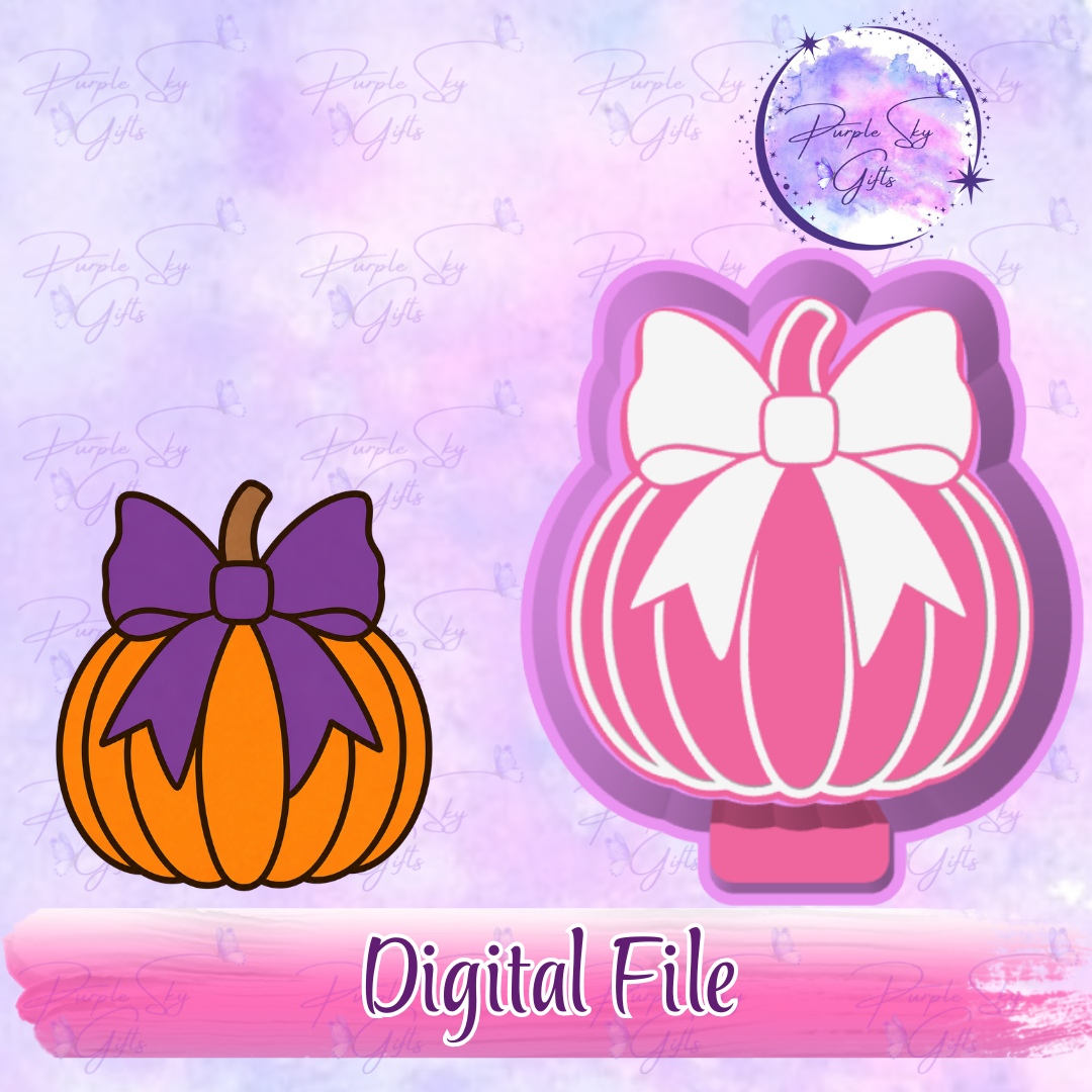 Bow Pumpkin STL DIGITAL FILE For Freshie Housing, Silicone Mold