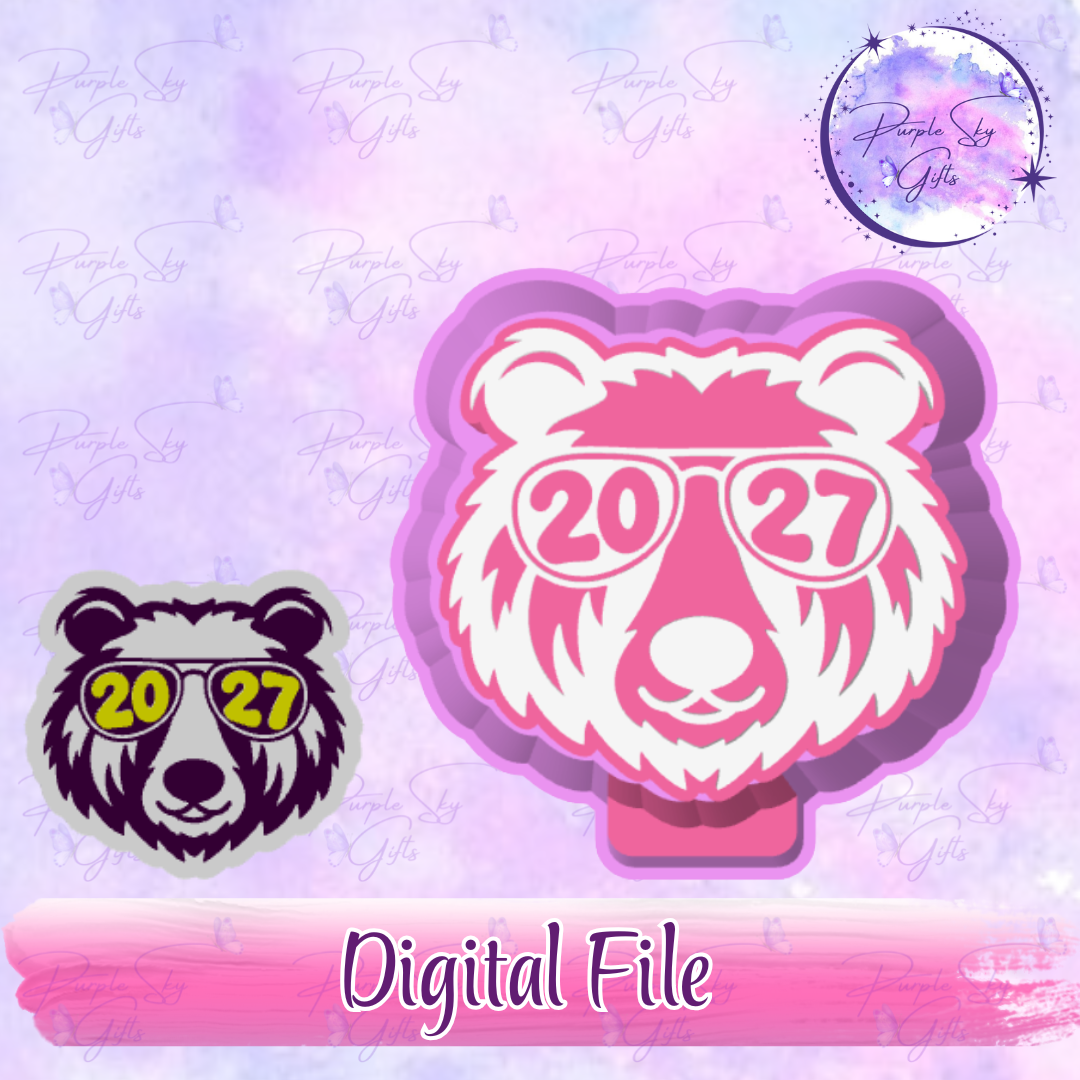 2027 Senior Bear Freshie Mold Housing STL Digital File