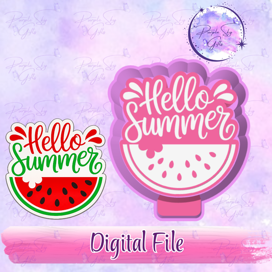 Hello Summer Watermelon - Mold Housing STL Digital File