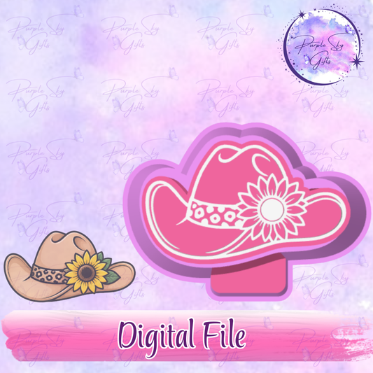 Sunflower Cowboy Hat Mold Housing STL Digital File