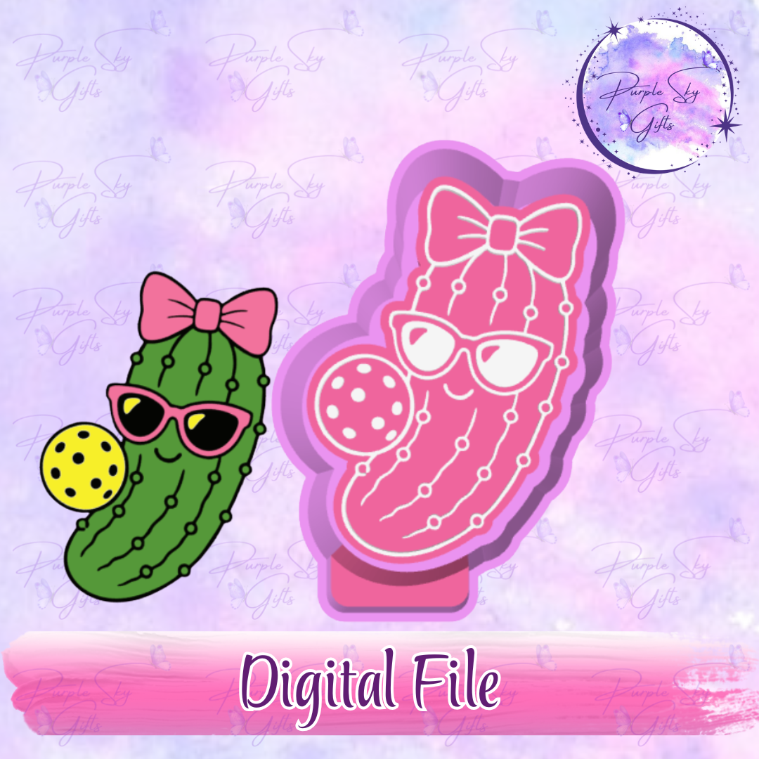 Pickleball Pickle Girl Mold Housing STL Digital File