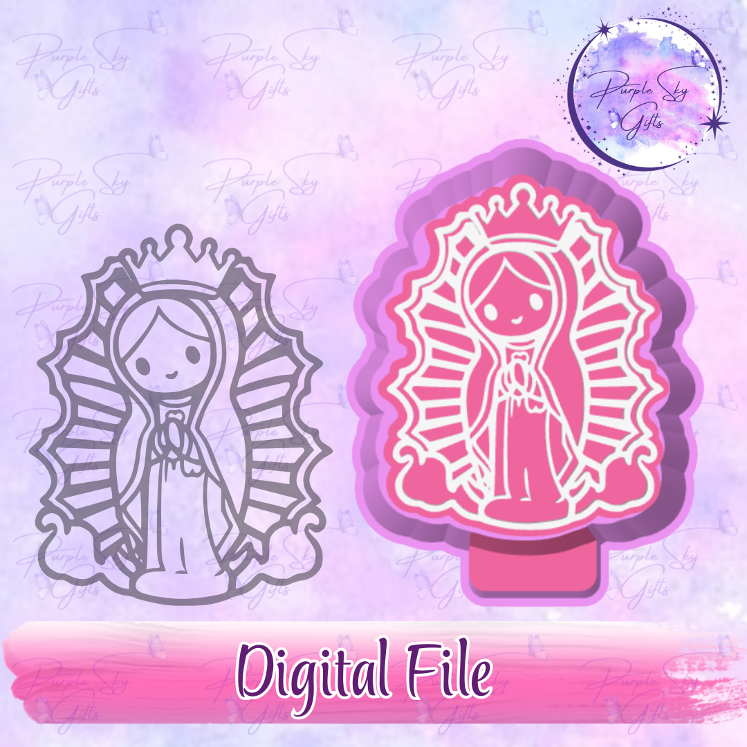Virgincita, Virgin Mary, Lady Guadalupe Freshie Mold Housing STL Digital File