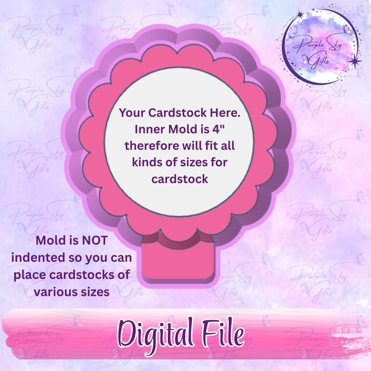 Scalloped Circle Mold Housing STL Digital File