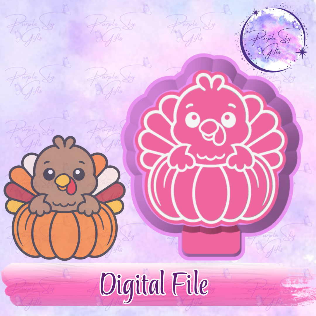 Fall Pumpkin In A Turkey Mold Housing STL Digital File