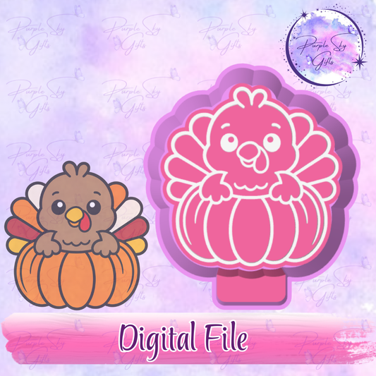 Fall Pumpkin In A Turkey Mold Housing STL Digital File