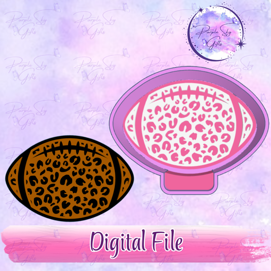 Leopard Print Football - Mold Housing STL Digital File