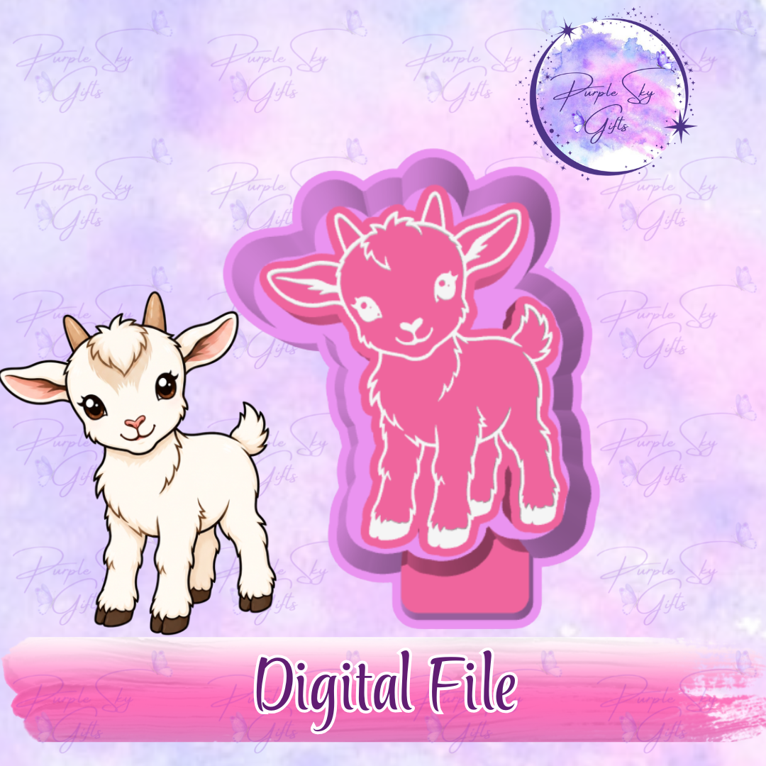 Standing Baby Goat STL DIGITAL FILE For Freshie Housing, Silicone Mold