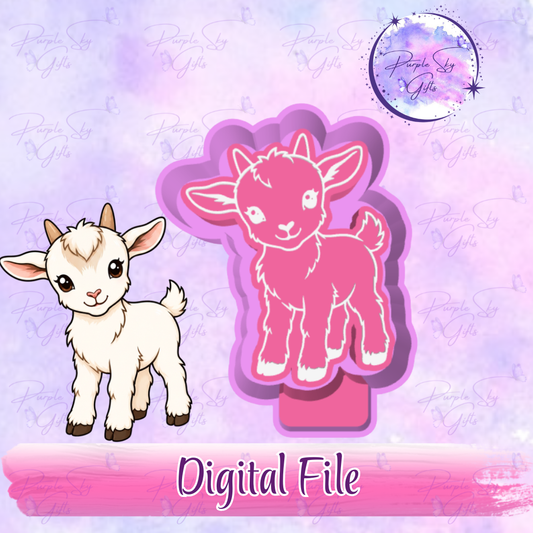 Standing Baby Goat STL DIGITAL FILE For Freshie Housing, Silicone Mold