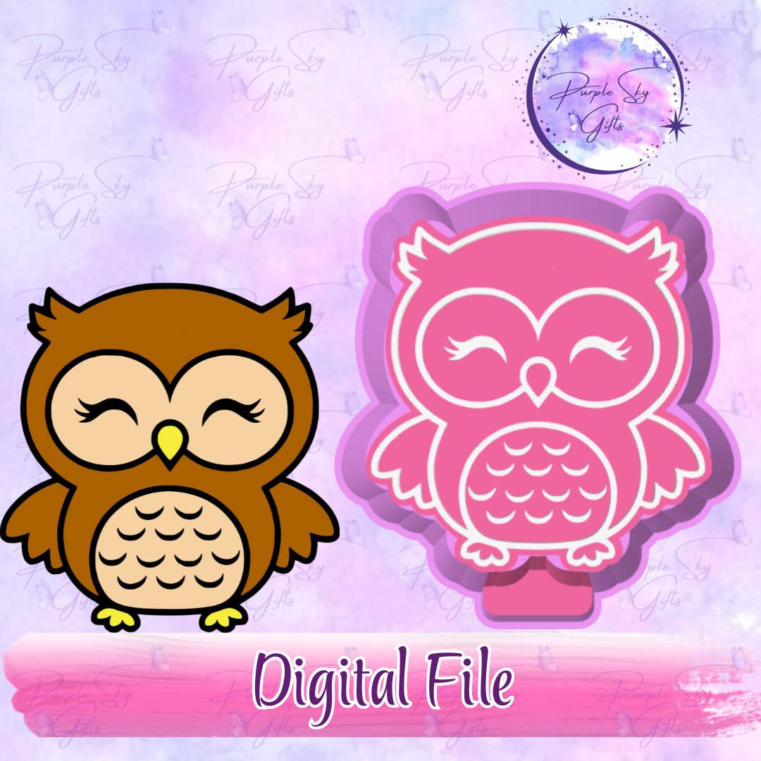 Baby Owl Mold Housing STL Digital File