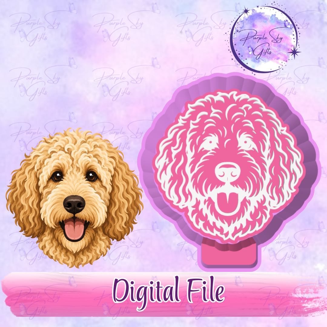 Goldendoodle / Labradoodle STL DIGITAL FILE For Freshie Housing, Silicone Mold