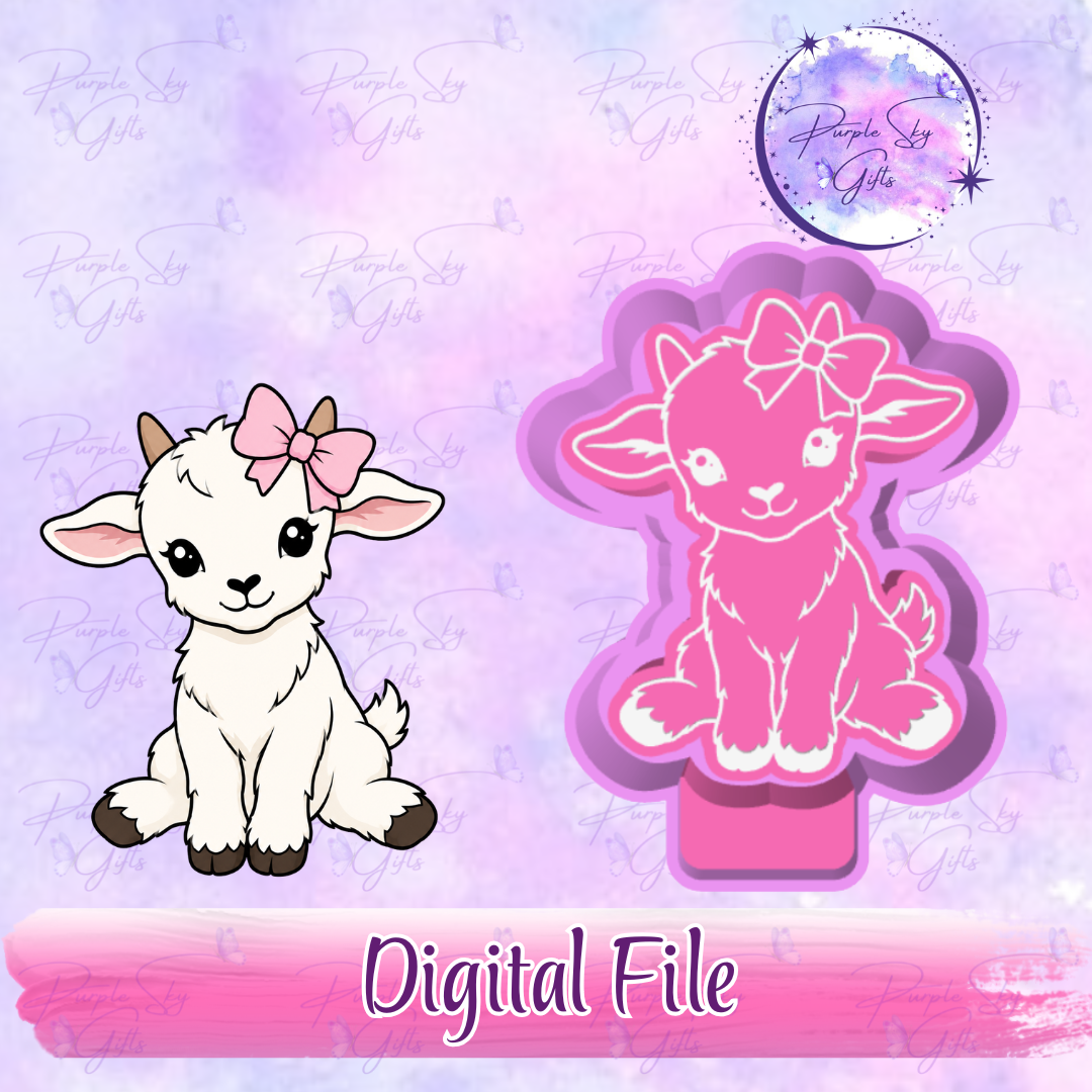Sitting Baby Goat STL DIGITAL FILE For Freshie Housing, Silicone Mold