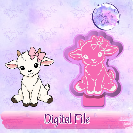 Sitting Baby Goat STL DIGITAL FILE For Freshie Housing, Silicone Mold