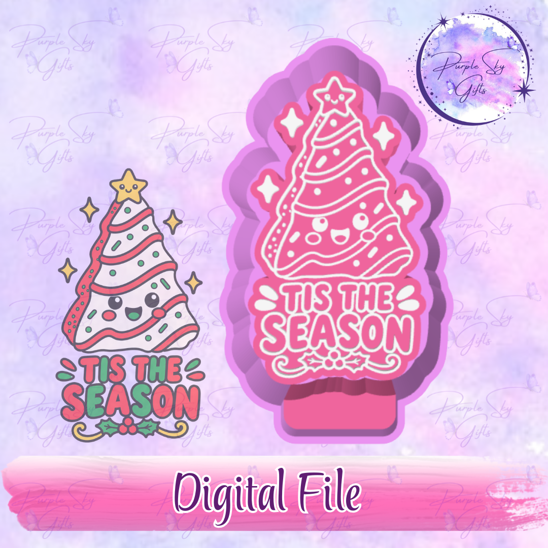Snack Cake Christmas Tree Tis The Season Freshie Mold Housing STL Digital File