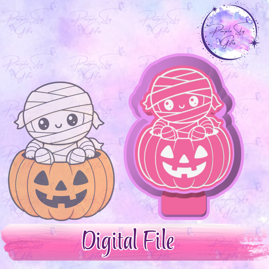Mummy In A Pumpkin Mold Housing STL Digital File