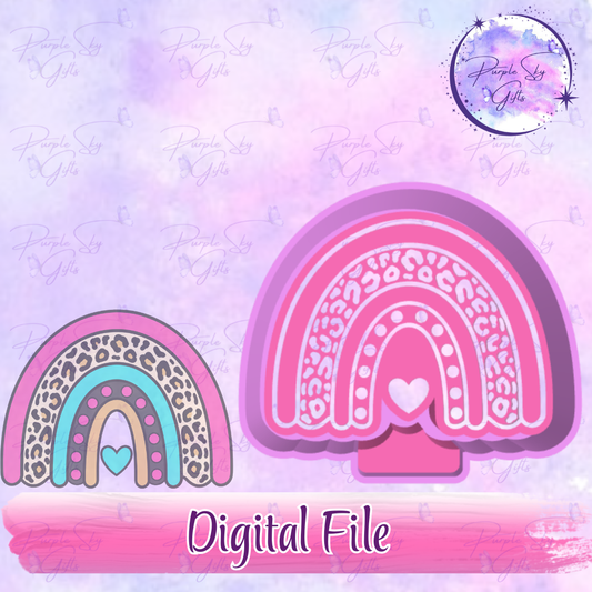 Boho Leopard Print Rainbow Freshie Mold Housing STL Digital File