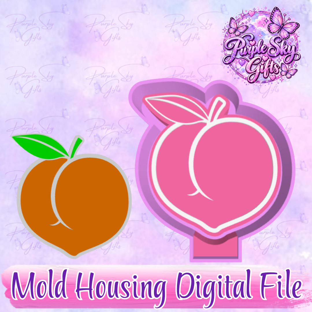 Peach STL DIGITAL FILE For Freshie Housing, Silicone Mold