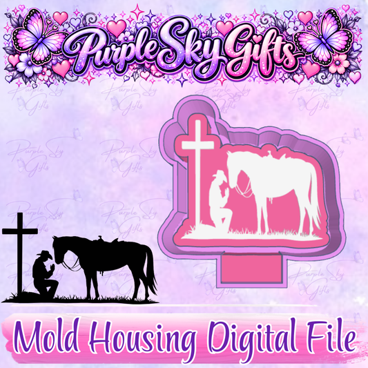Praying Cowboy Mold Housing STL Digital File