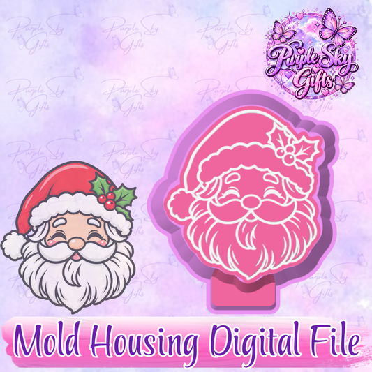Mr. Santa Claus Christmas STL DIGITAL FILE For Freshie Housing, Silicone Mold
