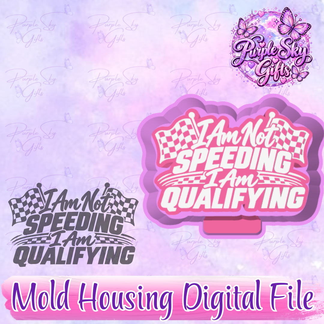 I Am Not Speeding I Am Qualifying STL DIGITAL FILE For Freshie Housing, Silicone Mold