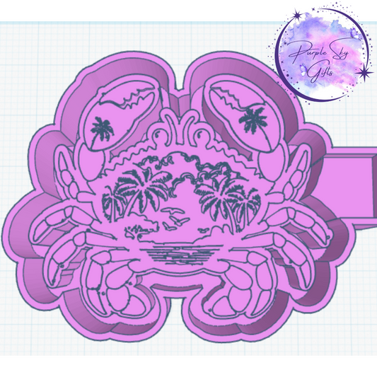 Crab Ocean Scene Housing STL Digital File