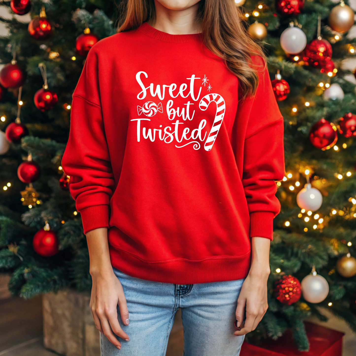 Sweet But Twisted Christmas Candy Cane T-Shirt, Crewneck, Or Hoodie