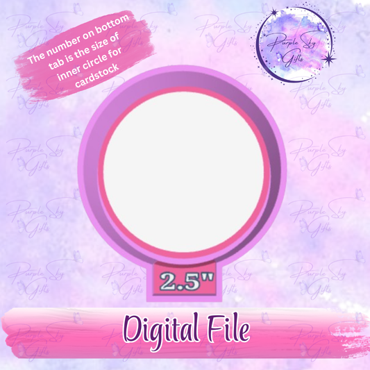 2.5" Round for Cardstock Inserts Freshie Mold Housing STL Digital File