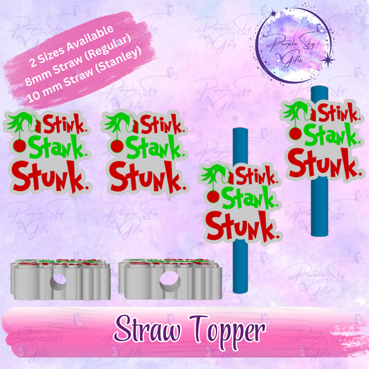 Stink Stank Stunk Straw Topper