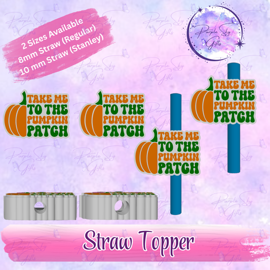Take Me To The Pumpkin Patch Straw Topper