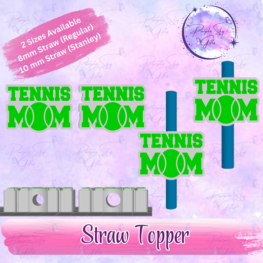 Tennis Ball Mom Straw Topper