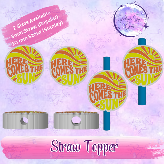 Here Comes The Sun Straw Topper