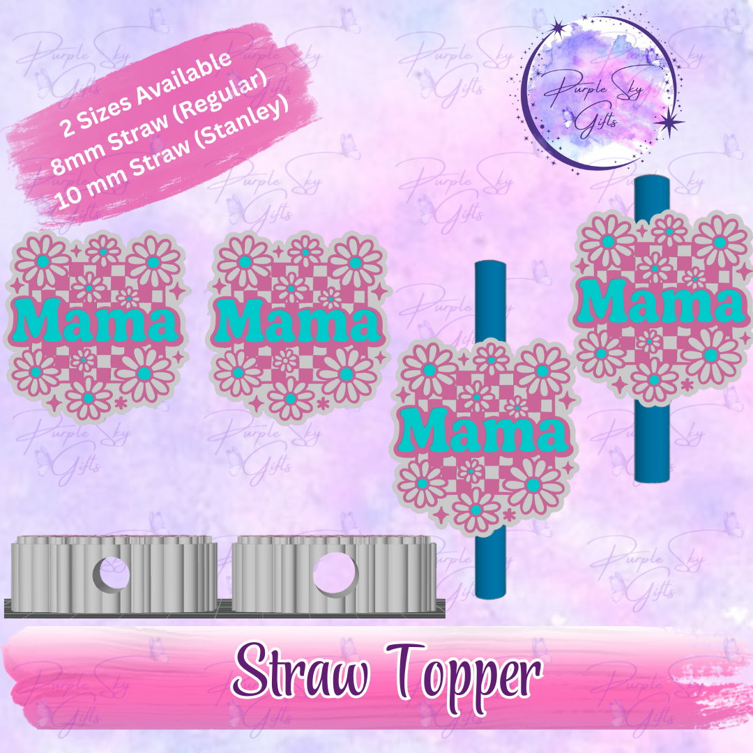 Floral Mama Straw Topper