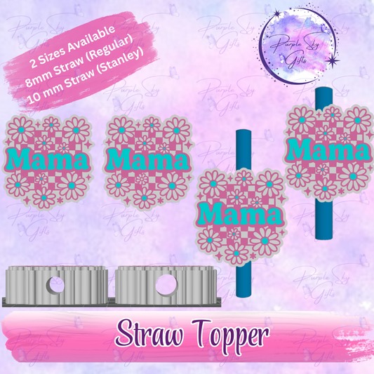 Floral Mama Straw Topper