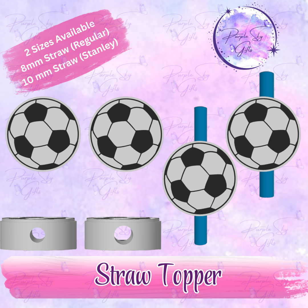 Soccer Ball Straw Topper