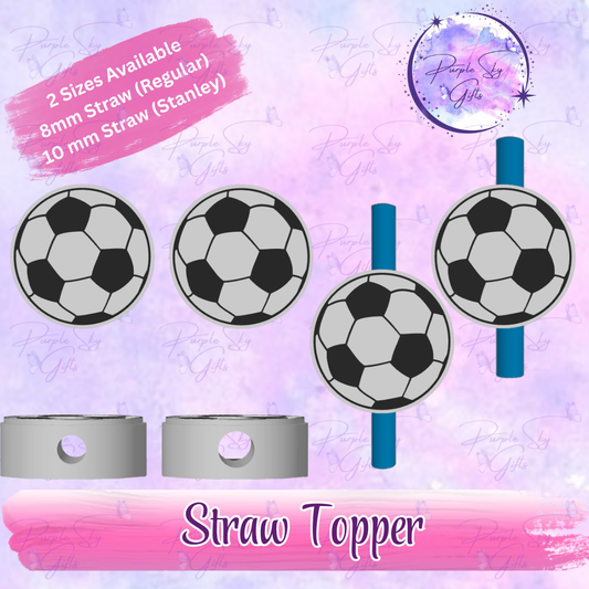 Soccer Ball Straw Topper