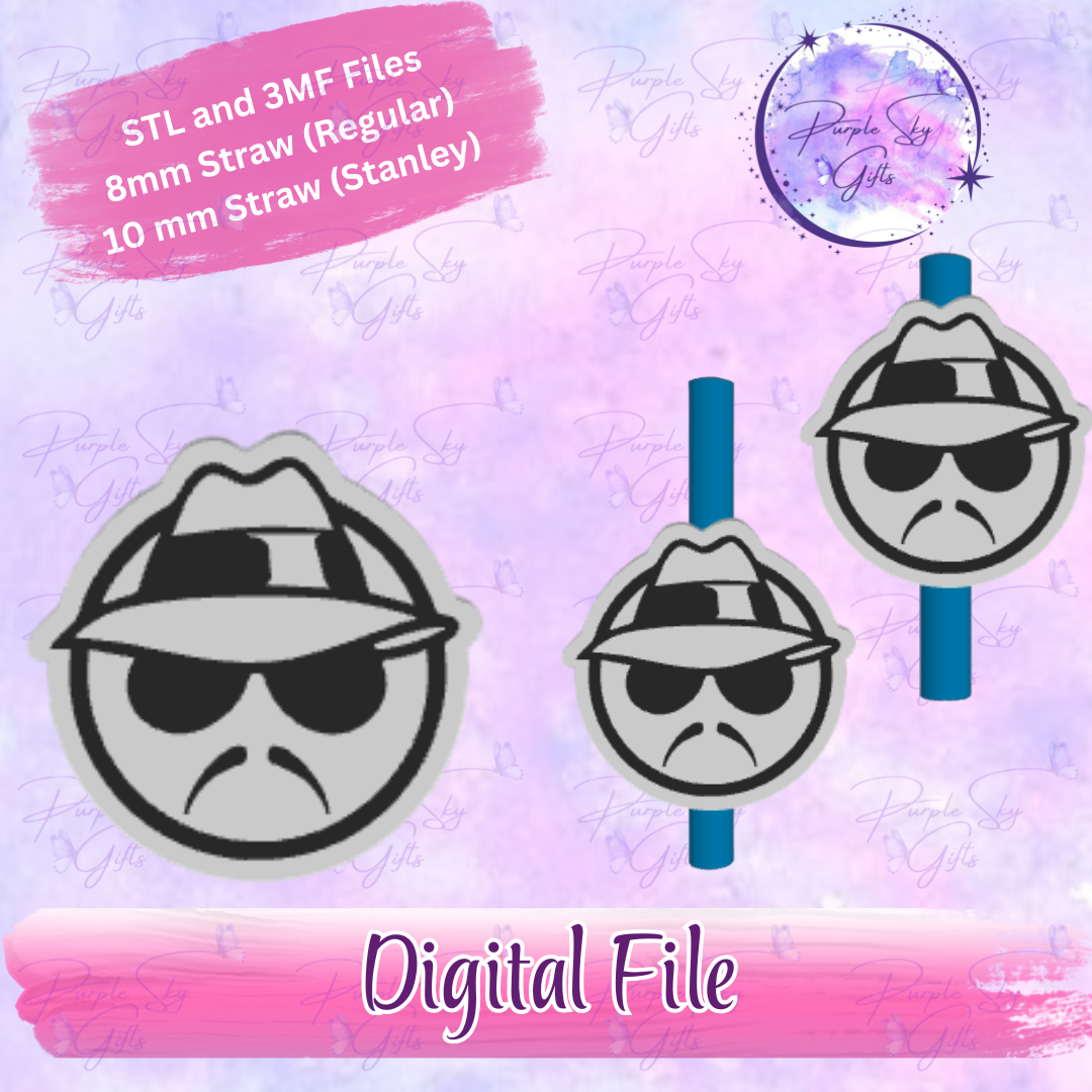 Lowrider Man Male 8mm and 10mm STL and 3MF DIGITAL FILES For Straw Topper