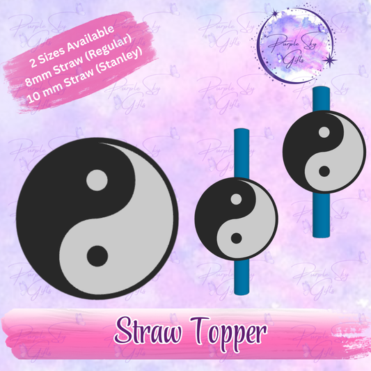 Ying Yang Straw Topper