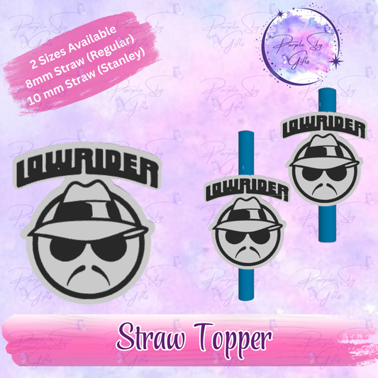 Lowrider Man Male with Wording Straw Topper